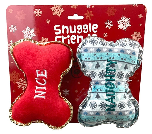 Snuggle Friends Christmas Plush Bone Set